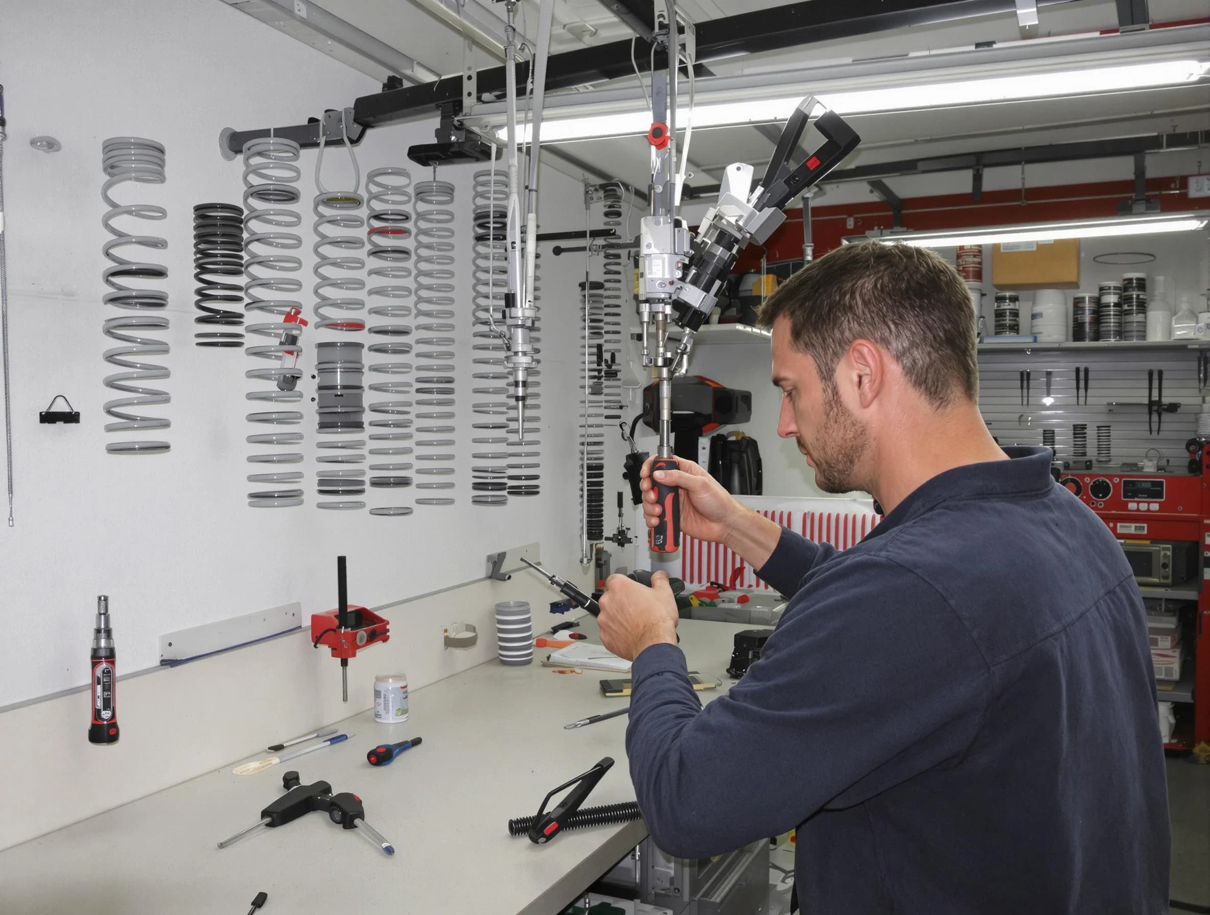 Naples Garage Door Repair safety certified technician performing precision spring replacement in Naples